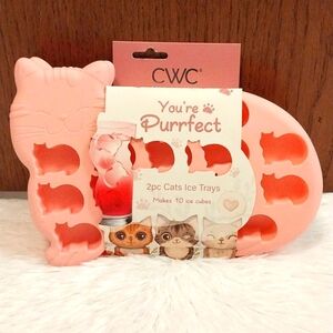 KITTY 😺 CAT ICE CUBE TRAYS 2 pack